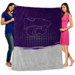 kansas state wildcats gradient dots purple blanket best selling