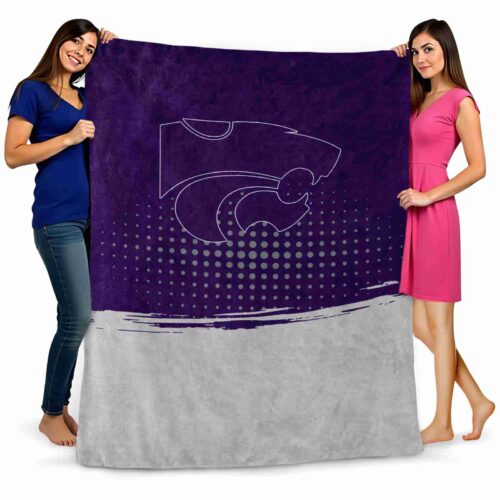 kansas state wildcats gradient dots purple blanket fashion forward