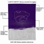 kansas state wildcats gradient dots purple blanket best selling