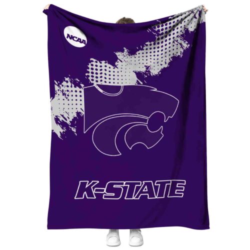 kansas state wildcats grunge texture purple blanket best selling