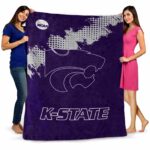 kansas state wildcats grunge texture purple blanket best selling