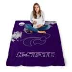 kansas state wildcats grunge texture purple blanket best selling