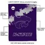 kansas state wildcats grunge texture purple blanket best selling