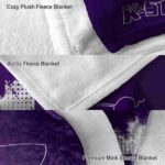 kansas state wildcats grunge texture purple blanket best selling