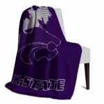 kansas state wildcats grunge texture purple blanket best selling