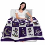kansas state wildcats mickey minnie purple white blanket best selling