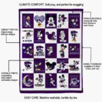 kansas state wildcats mickey minnie purple white blanket best selling