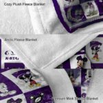 kansas state wildcats mickey minnie purple white blanket best selling