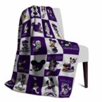 kansas state wildcats mickey minnie purple white blanket best selling