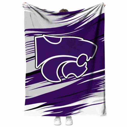 kansas state wildcats paint streaks purple white blanket best selling