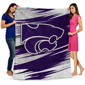 kansas state wildcats paint streaks purple white blanket fashion forward