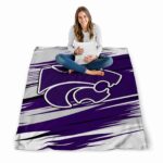 kansas state wildcats paint streaks purple white blanket best selling