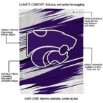 kansas state wildcats paint streaks purple white blanket best selling