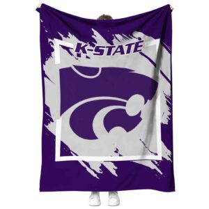 kansas state wildcats splatter effect purple blanket best selling