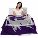 kansas state wildcats splatter effect purple blanket best selling