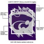 kansas state wildcats splatter effect purple blanket best selling