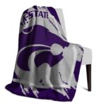 kansas state wildcats splatter effect purple blanket best selling