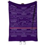 kansas state wildcats striped pattern purple blanket best selling