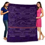 kansas state wildcats striped pattern purple blanket best selling