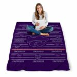 kansas state wildcats striped pattern purple blanket best selling