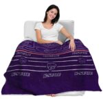 kansas state wildcats striped pattern purple blanket best selling
