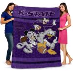 kansas state wildcats three musketeers purple blanket best selling