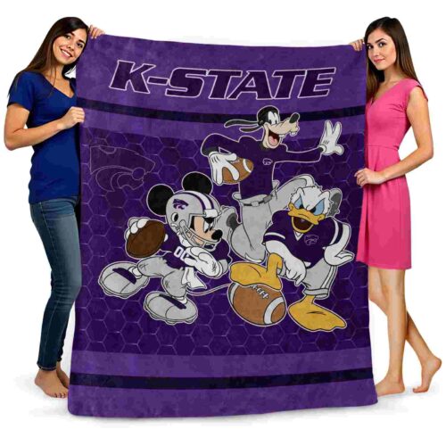 kansas state wildcats three musketeers purple blanket fashion forward