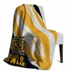 kennesaw state owls brushstrokes gold white blanket best selling
