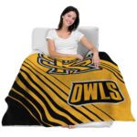 kennesaw state owls diagonal stripes gold blanket best selling