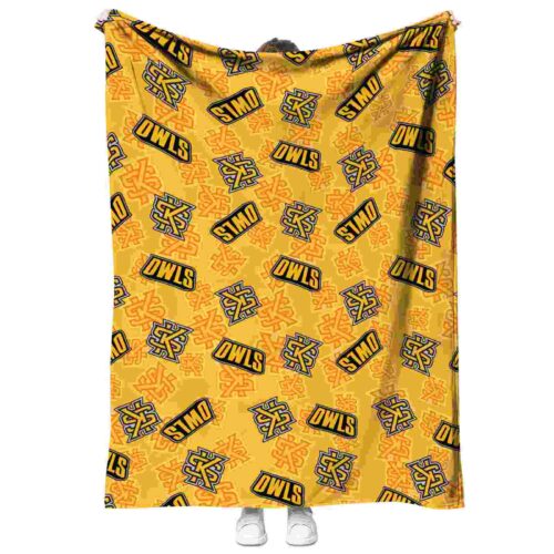 kennesaw state owls diehard fans gold blanket best selling