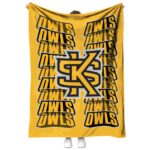kennesaw state owls fan pride gold blanket best selling