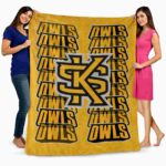 kennesaw state owls fan pride gold blanket best selling