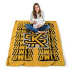 kennesaw state owls fan pride gold blanket best selling
