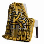 kennesaw state owls fan pride gold blanket best selling