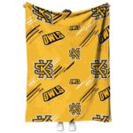 kennesaw state owls fan spirit gold blanket best selling