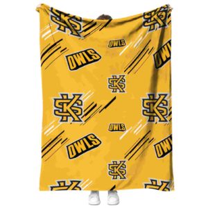 kennesaw state owls fan spirit gold blanket best selling
