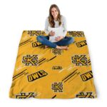 kennesaw state owls fan spirit gold blanket high quality