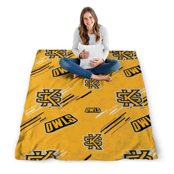 kennesaw state owls fan spirit gold blanket high quality