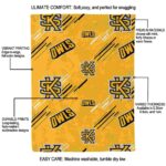 kennesaw state owls fan spirit gold blanket new arrival