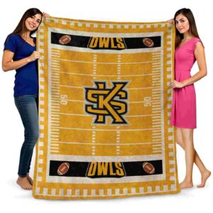kennesaw state owls football field gold blanket fashion forward