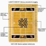 kennesaw state owls football field gold blanket new arrival