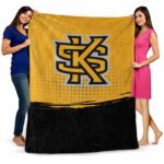 kennesaw state owls gradient dots gold blanket best selling