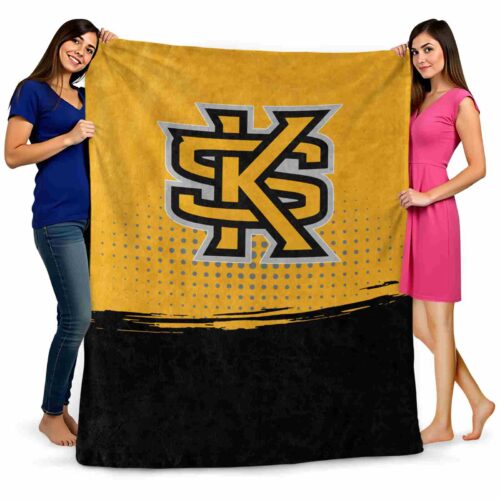 kennesaw state owls gradient dots gold blanket fashion forward