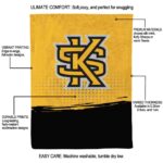 kennesaw state owls gradient dots gold blanket best selling