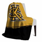 kennesaw state owls gradient dots gold blanket best selling