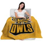 kennesaw state owls grunge texture gold blanket best selling