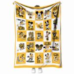 kennesaw state owls mickey minnie gold white blanket best selling