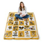 kennesaw state owls mickey minnie gold white blanket best selling
