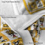 kennesaw state owls mickey minnie gold white blanket best selling