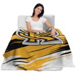 kennesaw state owls paint streaks gold white blanket latest model